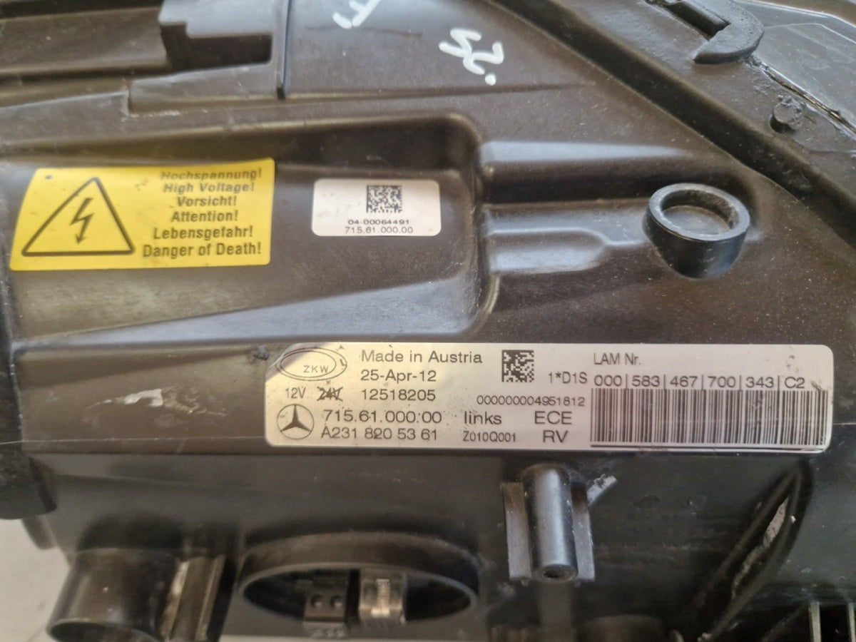 LAMPA PRÓD MERCEDES SL AMG A231 W231 xenon zakretni 11-16 lijevi A2318205361
