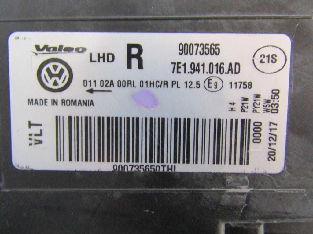 Prednji far VW T6 7E1 TRANSPORTER halogen 15-19 RH 7E1941016AD