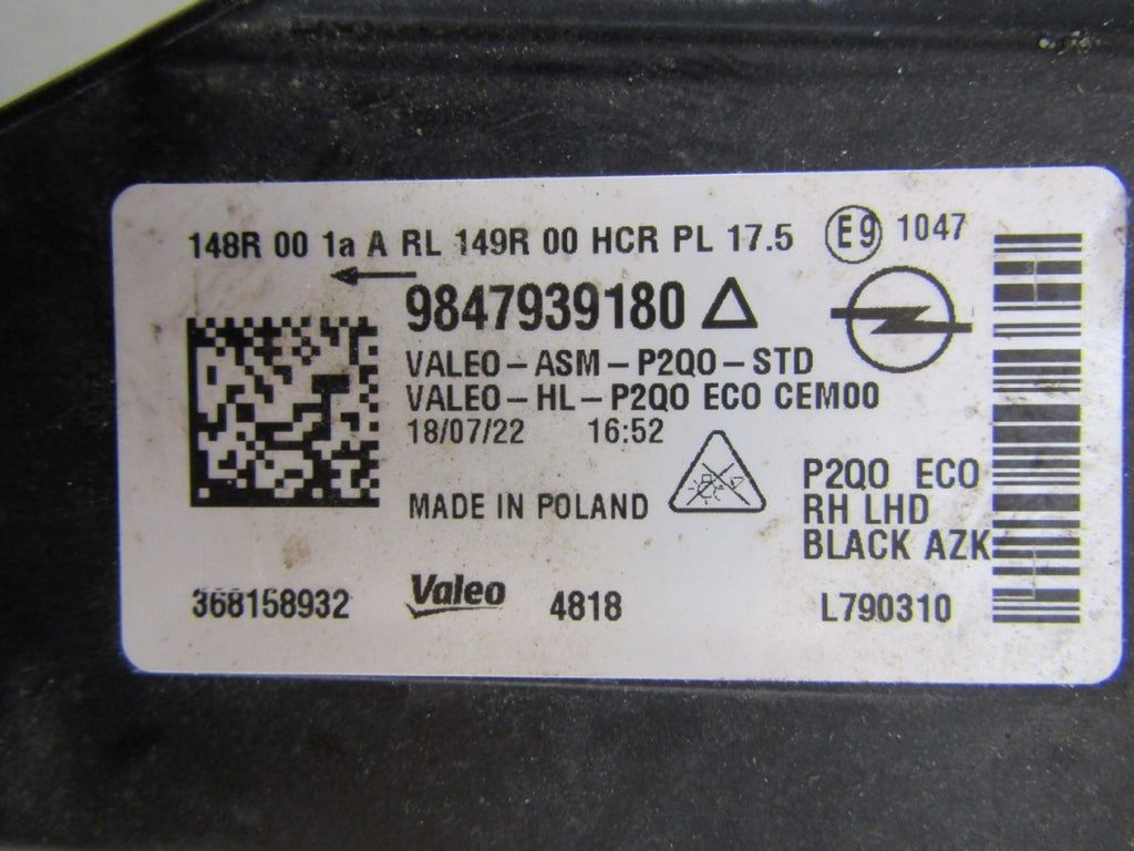 Prednji far OPEL MOKKA B II 2 LED 20- RH desni 9847939180