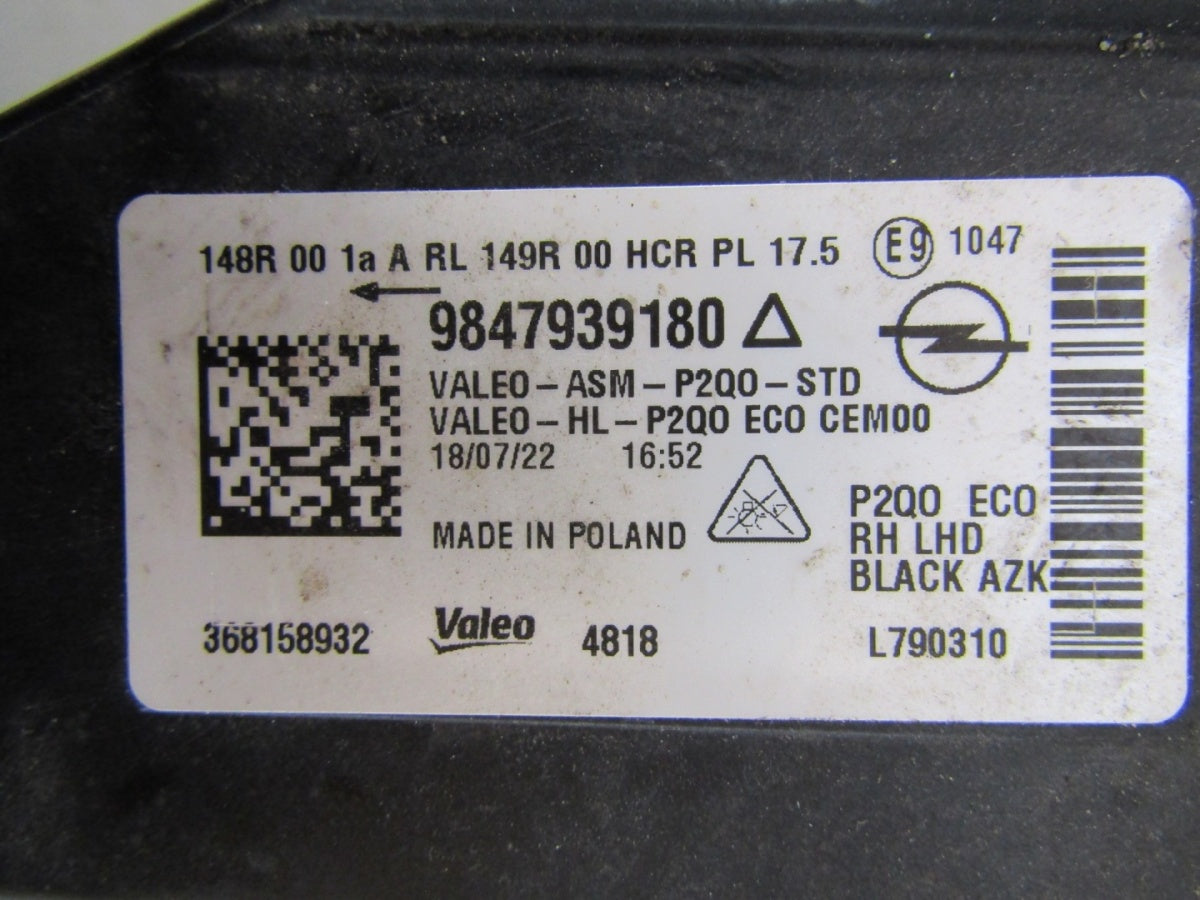 Prednji far OPEL MOKKA B II 2 LED 20- RH desni 9847939180