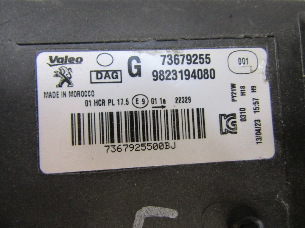 Prednji far PEUGEOT 208 II 2 2008 II 2 halogen 19-23 lijevi LH 9823194080