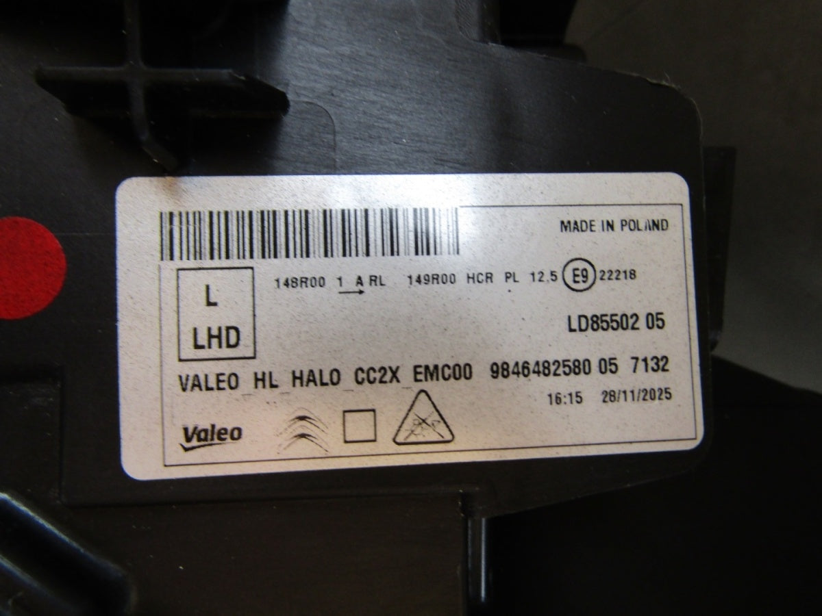 Prednji far CITROEN E-C3 C3 C3 AIRCROSS IV 4 halogen 24- LH lijevi 9846482580