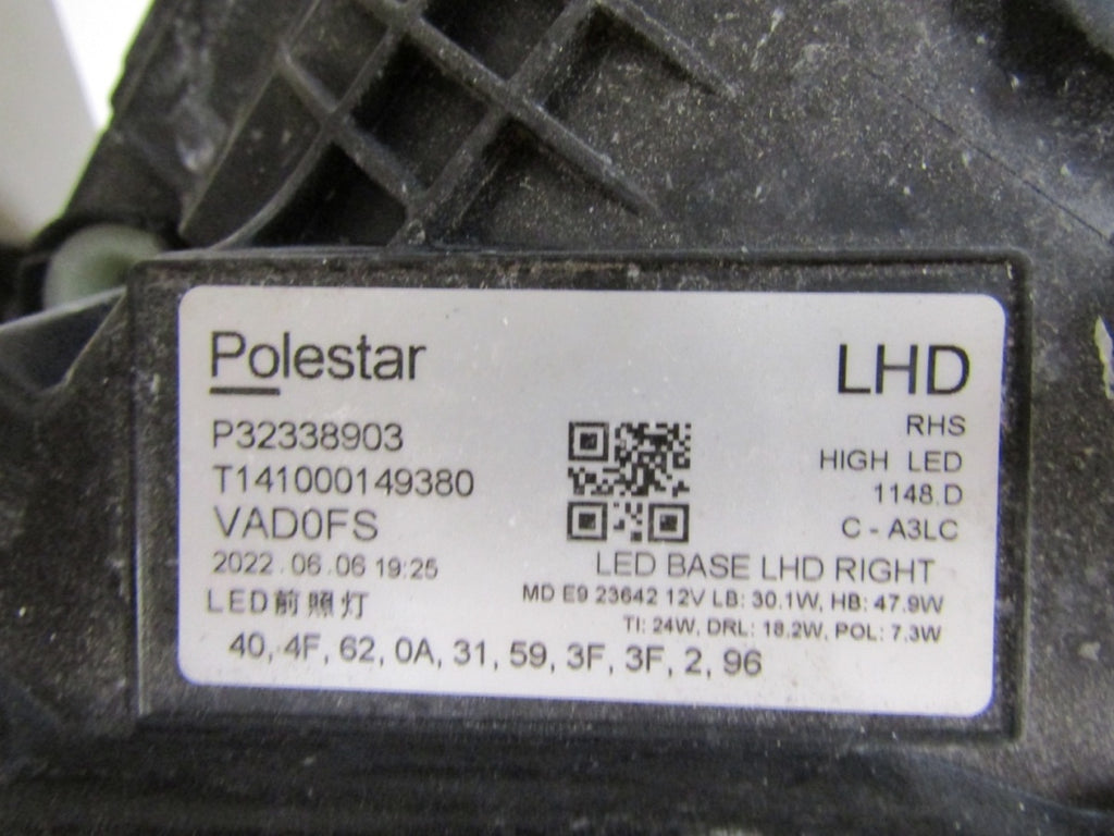 Prednji far Polestar 2 LED 20- RH desni P32338903