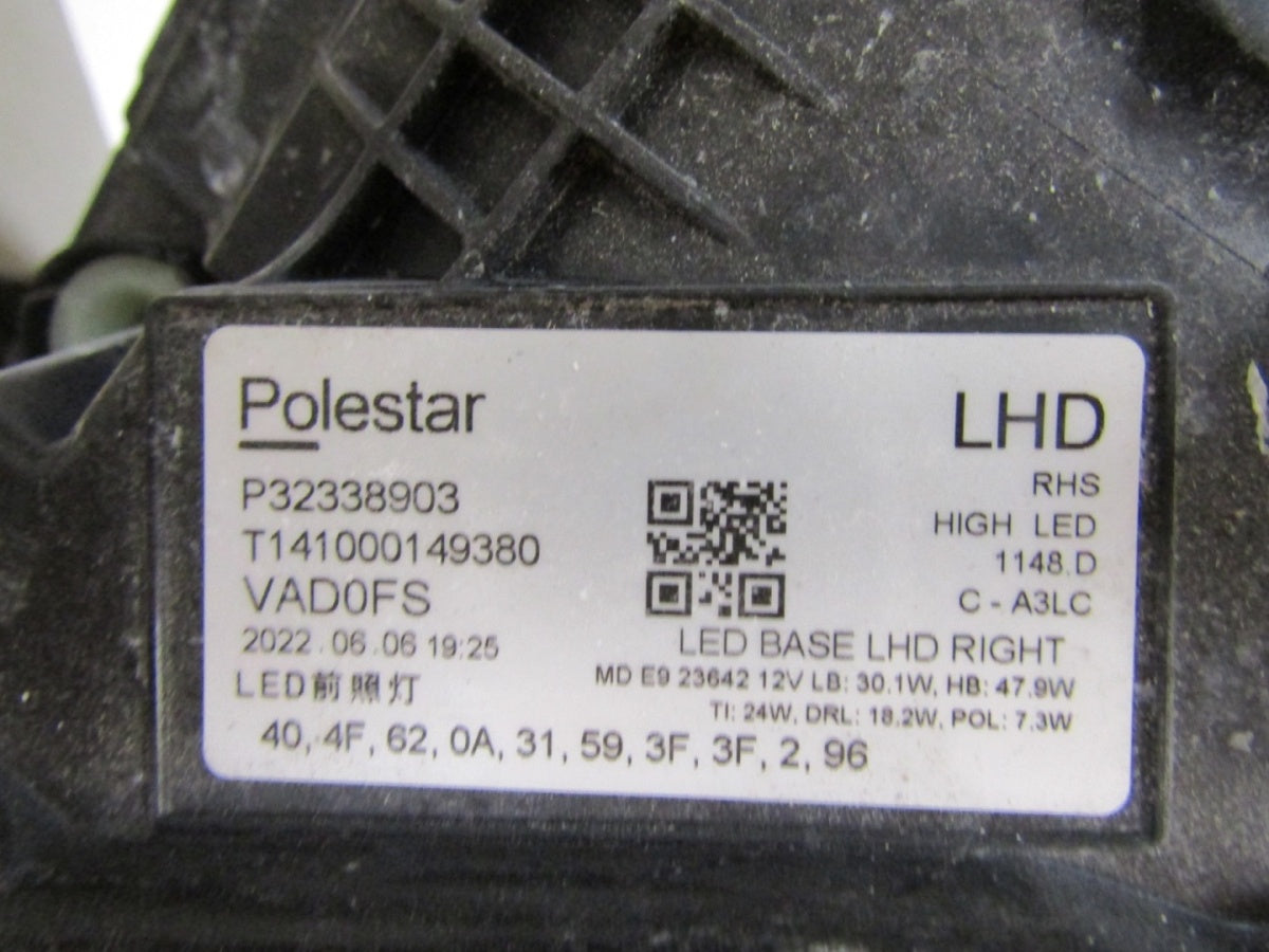 Prednji far Polestar 2 LED 20- RH desni P32338903