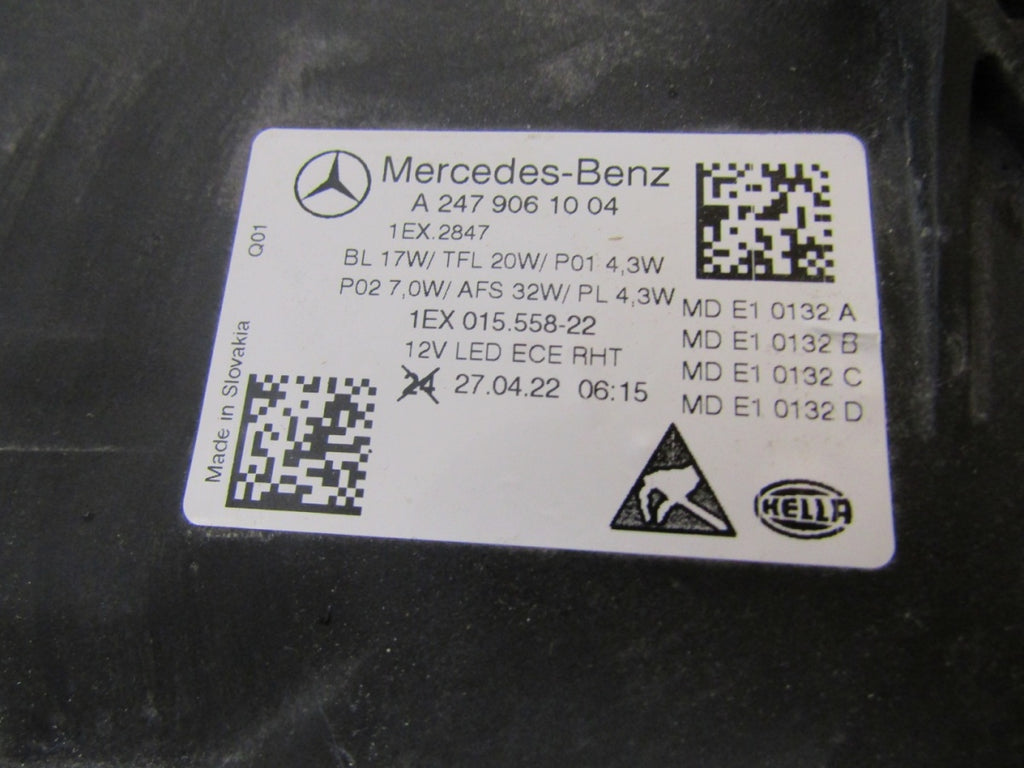 Prednji far MERCEDES B klasa W247 LIFT LED PERFORMANCE 22- RH A2479061004