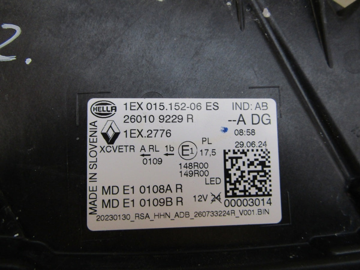 Prednji far RENAULT AUSTRAL LED MATRIX VISION 22-25 RH desni 260109229R