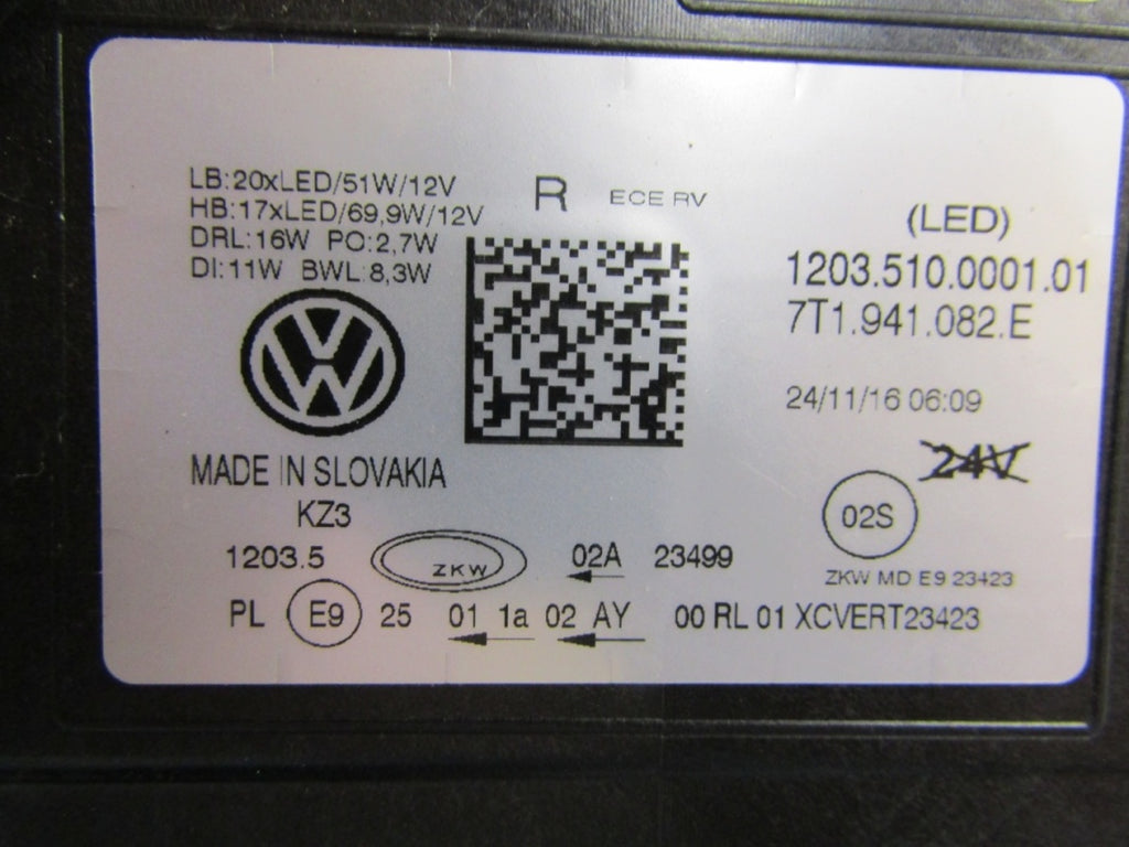 Prednji far VOLKSWAGEN T7 IQ LIGHT RH desni 21-26 7T1941082E