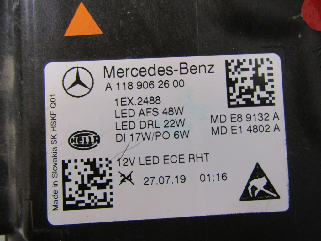 Prednji far Mercedes CLA W118 Full Led High Performance RH desni 19-23 A1189062600