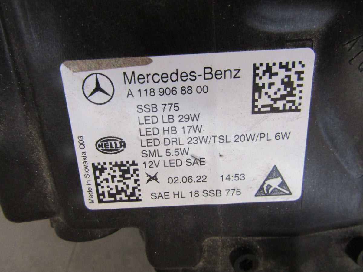 Prednji far MERCEDES W118 CLA FULL LED PERFORMANCE RH 19-23 A1189068800