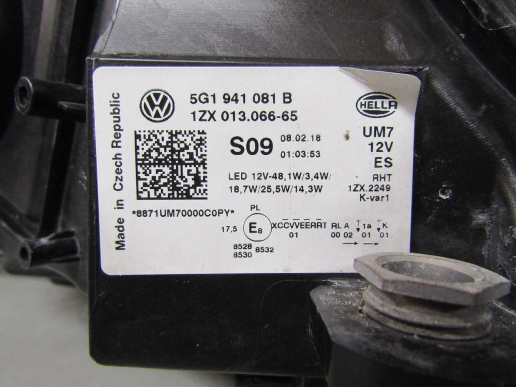 Prednji far Volkswagen Golf 7 VII GTE Lift Full LED 16-20 LH lijevi 5G1941081B