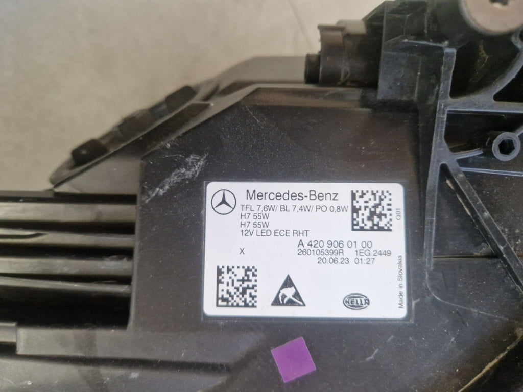 Prednji far MERCEDES CITAN W420 halogen 21- RH desni A4209060100