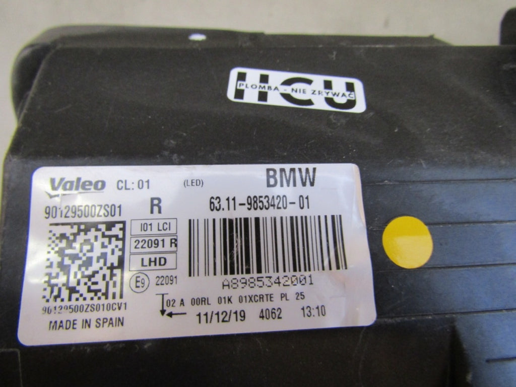 Prednji far BMW I3 LCI Lift FULL LED ADAPTIVE RH desni 17-22 9853420