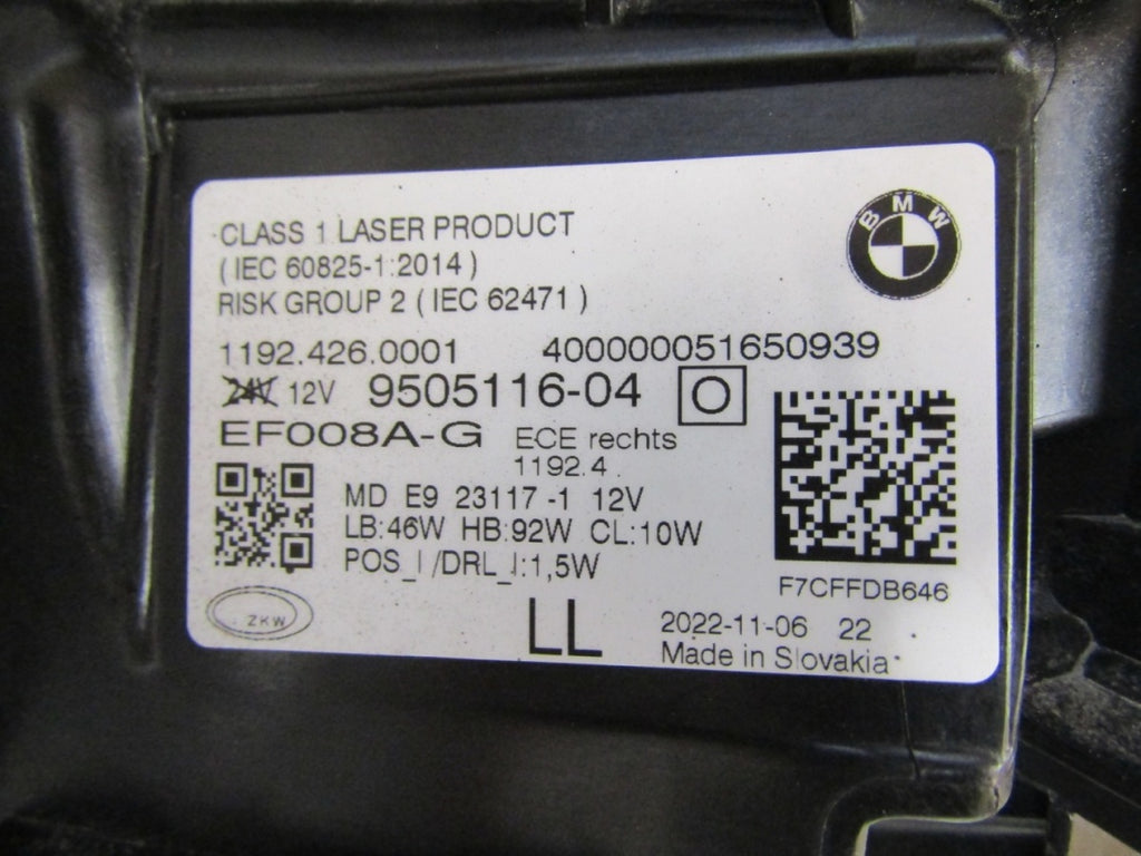 Prednji far BMW G22 G23 M3 M4 LASER 9505116-04 RH desni