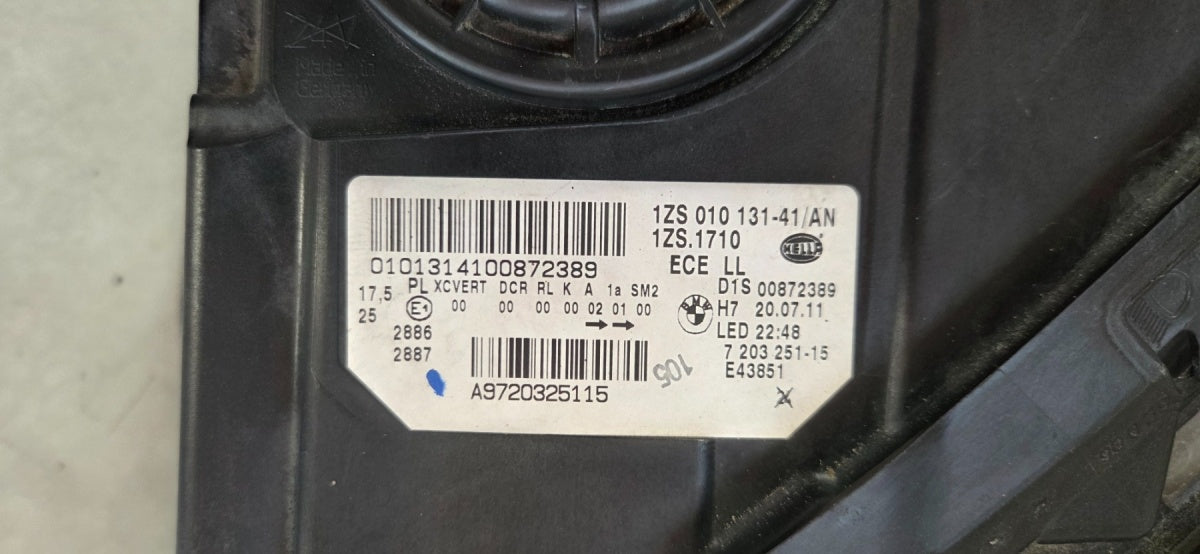 Prednji far BMW 5 F10 F11 xenon zakretni 10-13 lijevi LH 7203251-15