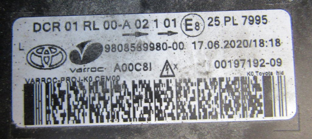 Prednji far TOYOTA PROACE 2 II xenon nezakretni 16-23 LH 9808589980-00