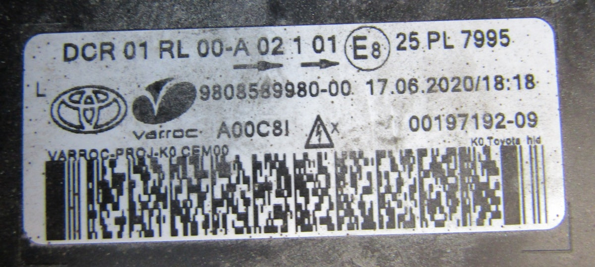 Prednji far TOYOTA PROACE 2 II xenon nezakretni 16-23 LH 9808589980-00