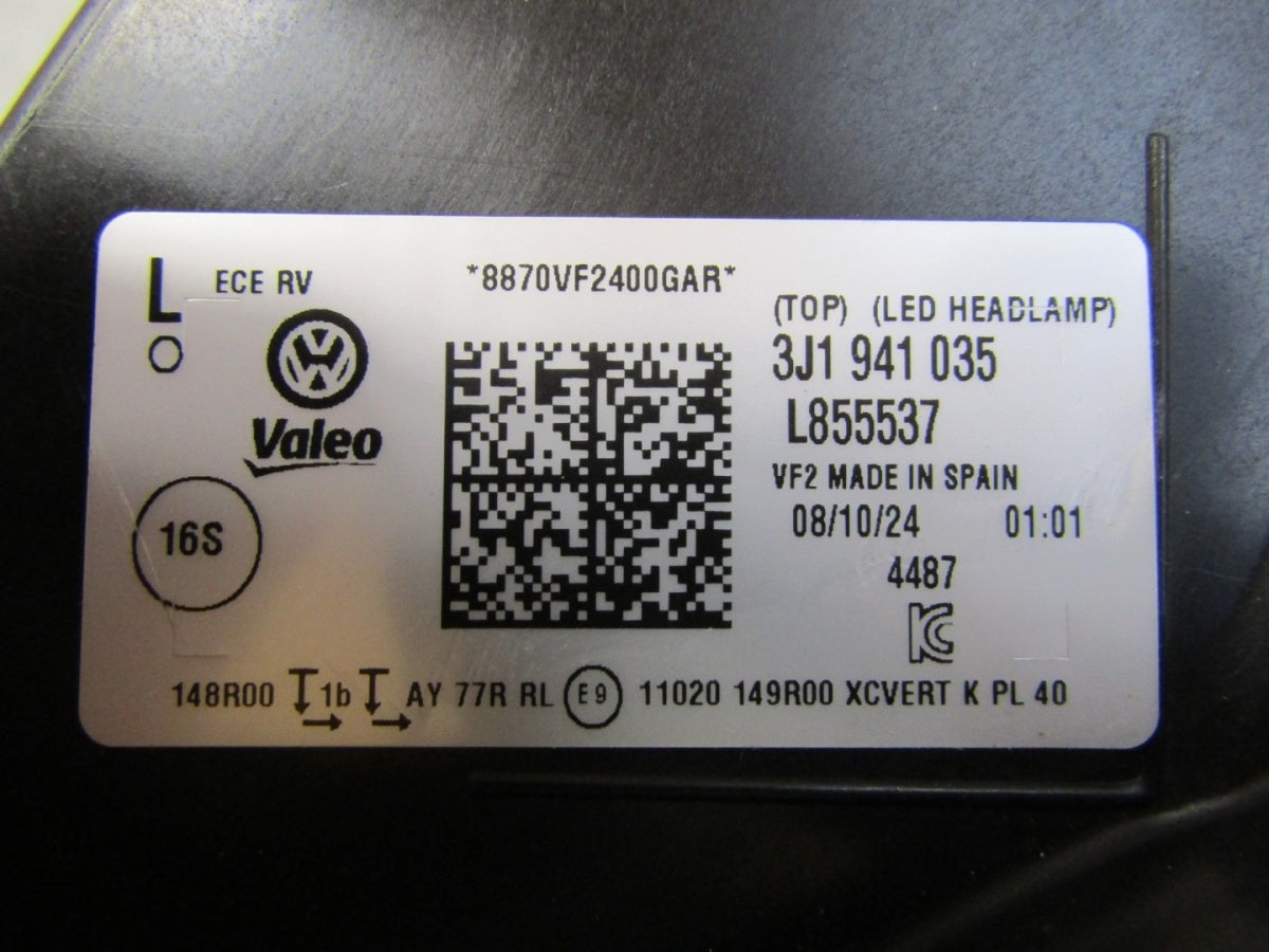 Prednji far VOLKSWAGEN PASSAT B9 FULL LED TOP 23- LH lijevi 3J1941035