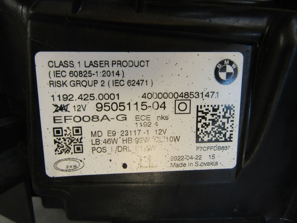 Prednji far BMW 4 G22 G23 G26 M3 G80 M4 G82 LASER 20- LH lijevi 9505115-04