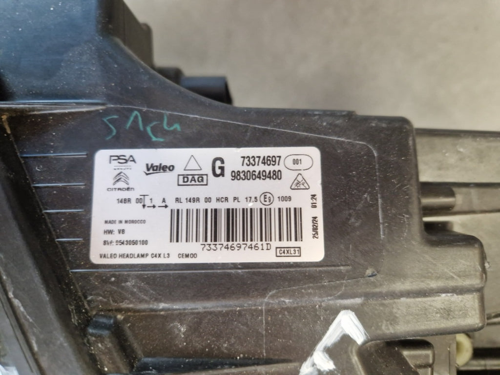 Prednji far CITROEN C4 III 3 FULL LED lijevi LH 20- 9830649480