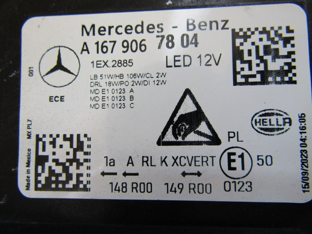 Prednji far MERCEDES GLE W167 LIFT FULL LED MULTIBEAM 23- RH desni A1679067804