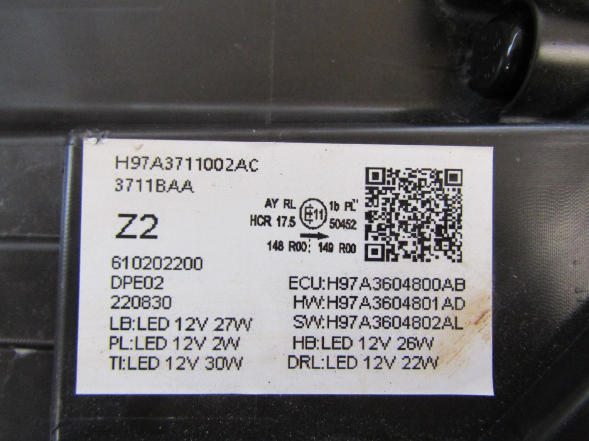 Prednji far Voyah Free FULL LED 21- RH desni 3711BAA