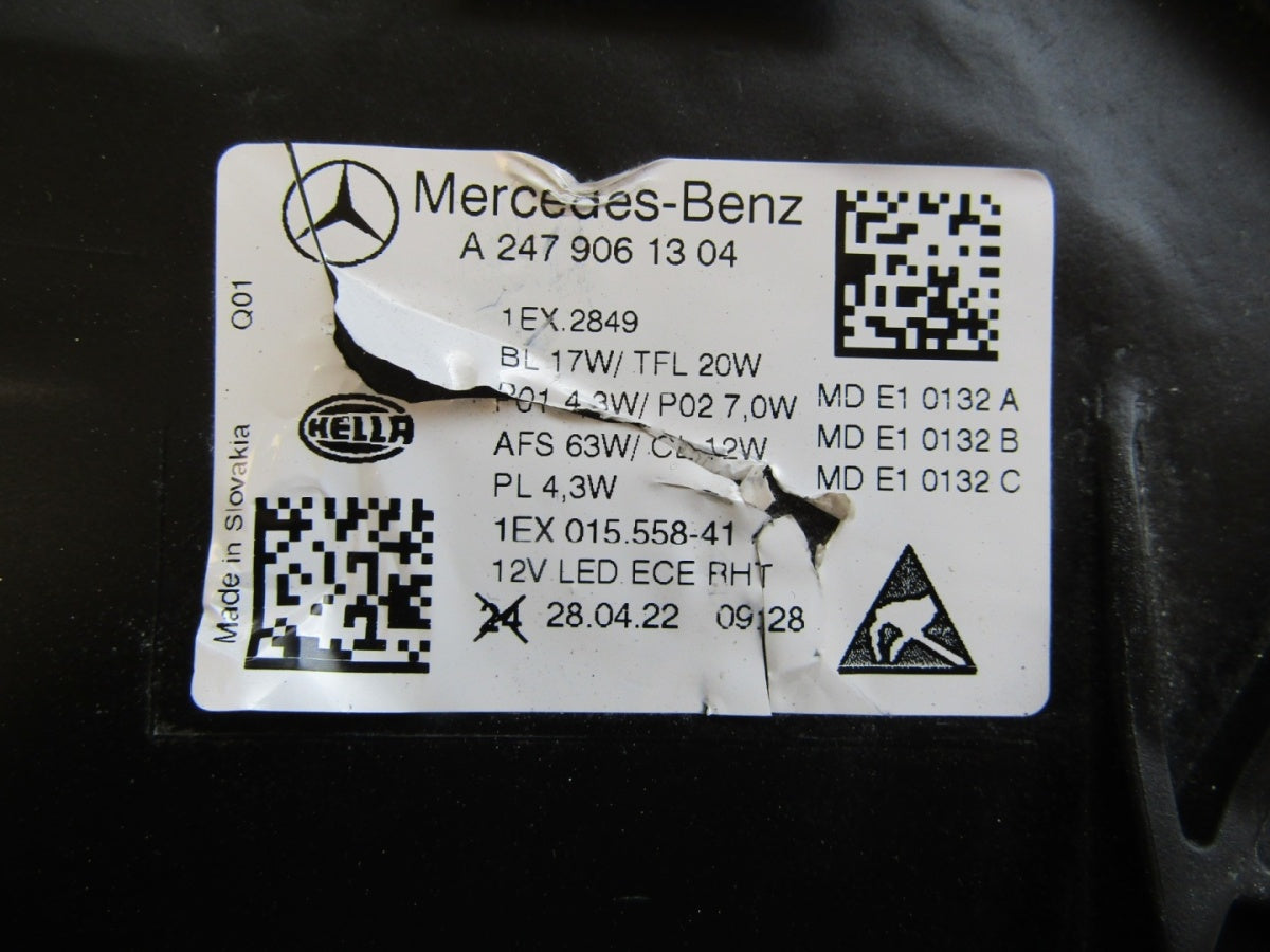 Prednji far Mercedes B klasa 247 Lift MULTIBEAM 23- LH lijevi A2479061304