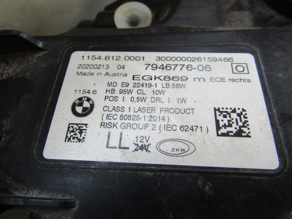 Prednji far BMW 7 G11 G12 LIFT LCI LASER 18 -22 RH 7946776