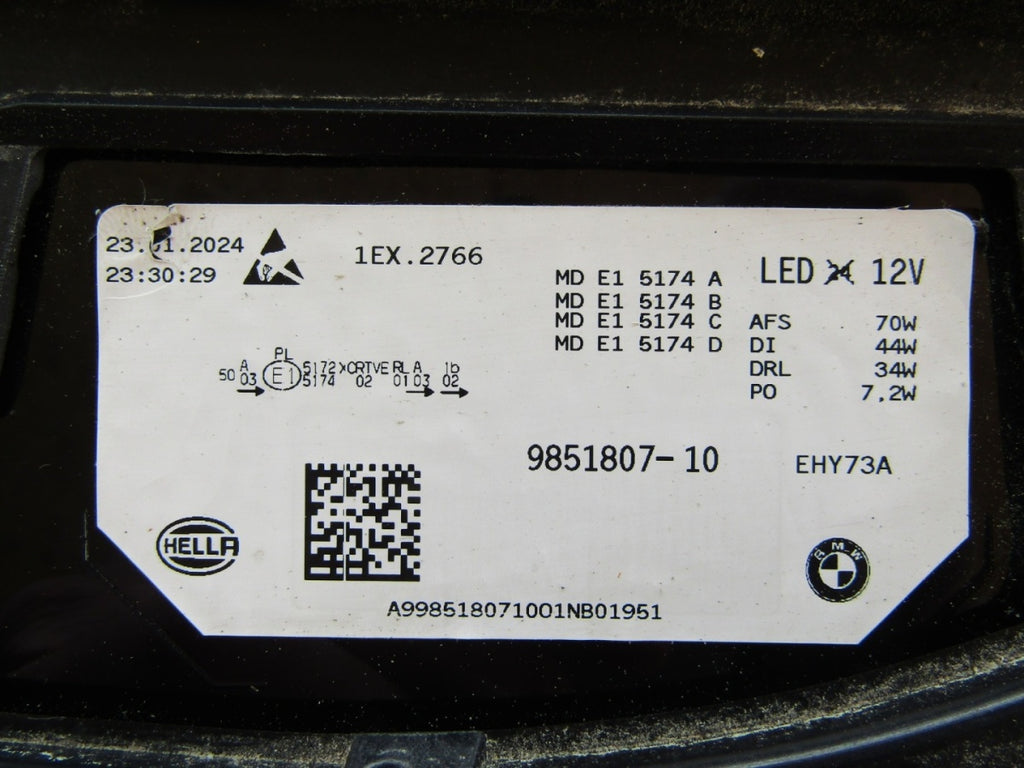 Prednji far BMW IX I20 LASER 21- LH lijevi 9851807-10