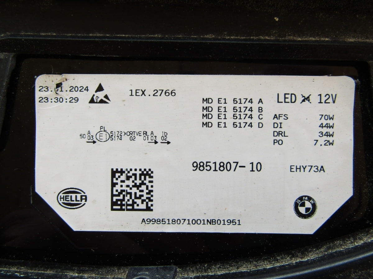 Prednji far BMW IX I20 LASER 21- LH lijevi 9851807-10