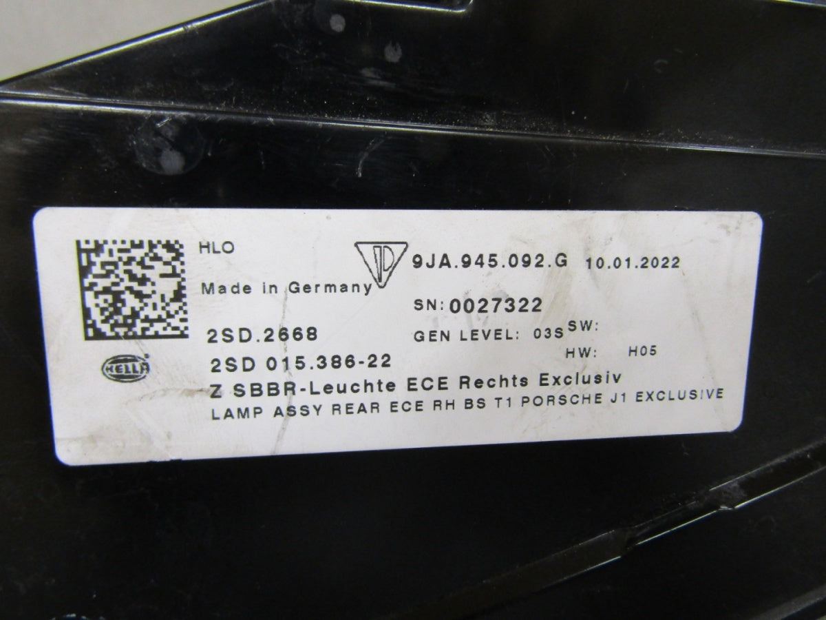 Stop svjetlo PORSCHE TAYCAN RH desni 19- LED 9JA945092G