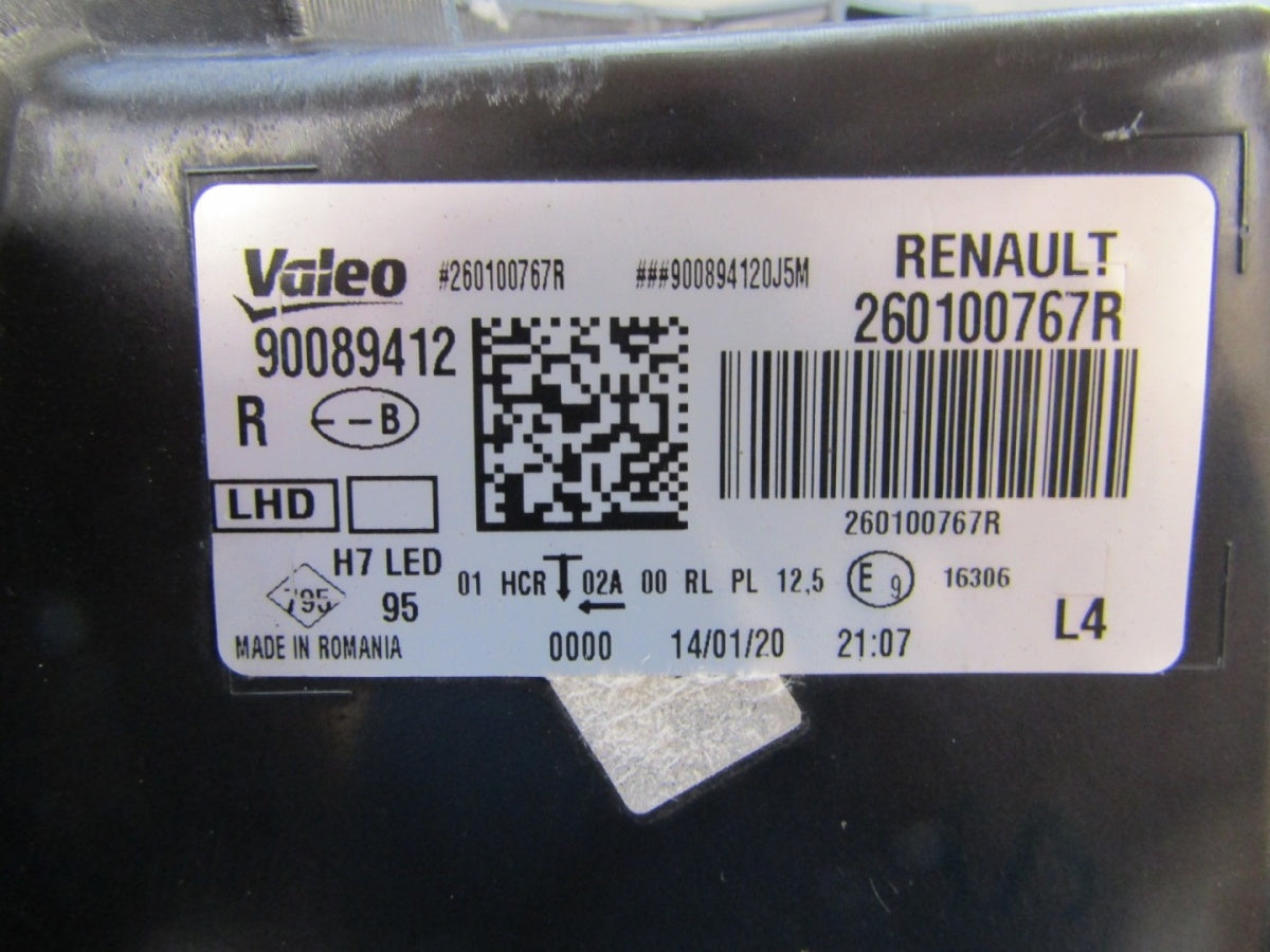 Prednji far RENAULT MEGANE 4 IV halogen sa sočivom + LED 16-20 RH desni 260100767R