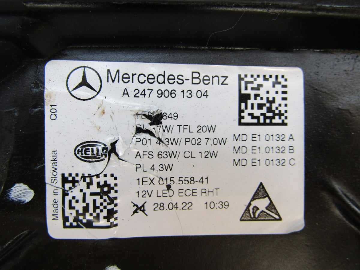 Prednji far Mercedes B klasa 247 LIFT FULL LED MULTIBEAM 23- LH A2479061304