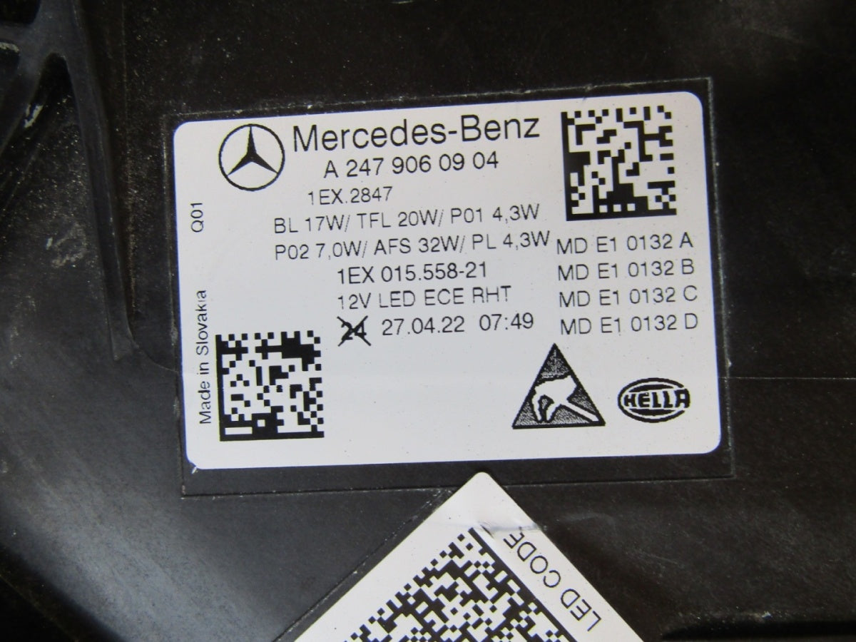 Prednji far MERCEDES B klasa W247 LED LIFT PERFORMANCE LH lijevi 22- A2479060904