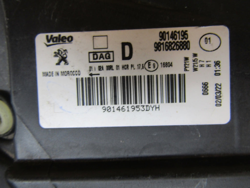 Prednji far Peugeot Partner 4 IV Rifter halogen 18-23 RH 9816826880