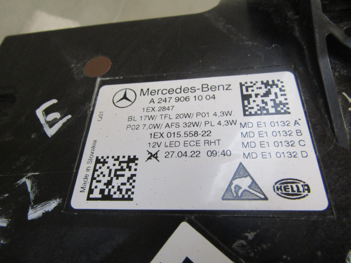 Prednji far Mercedes B klasa W247 Lift LED PERFORMANCE 22- RH A2479061004
