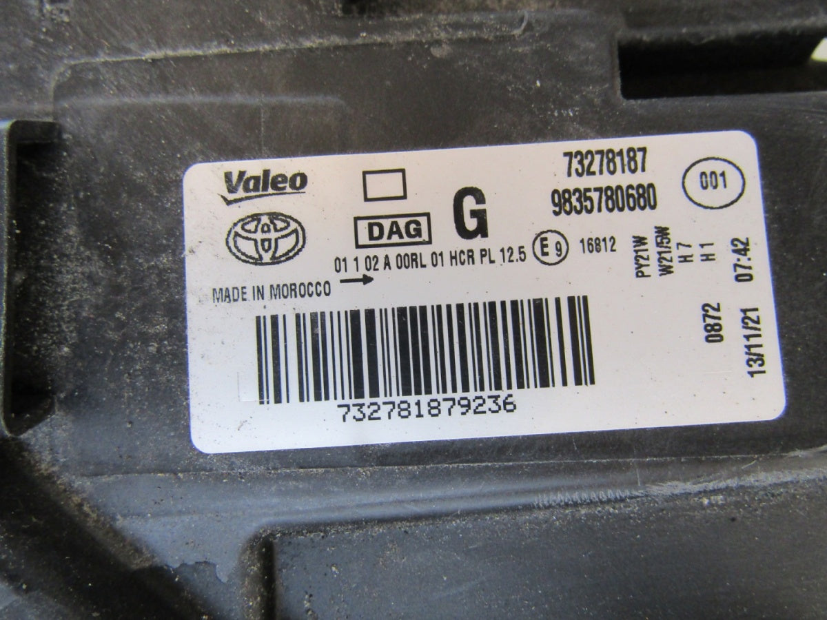 Prednji far TOYOTA PROACE CITY halogen LH 19- 9835780680