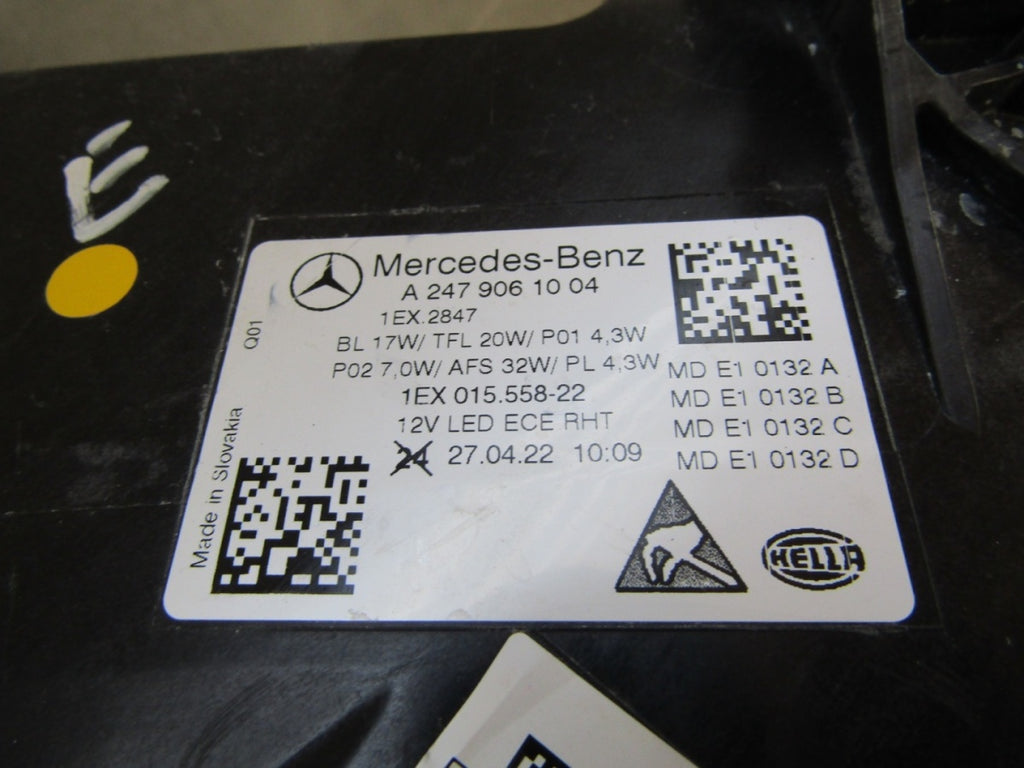 Prednji far Mercedes B klasa W247 Lift LED PERFORMANCE 22- RH A2479061004