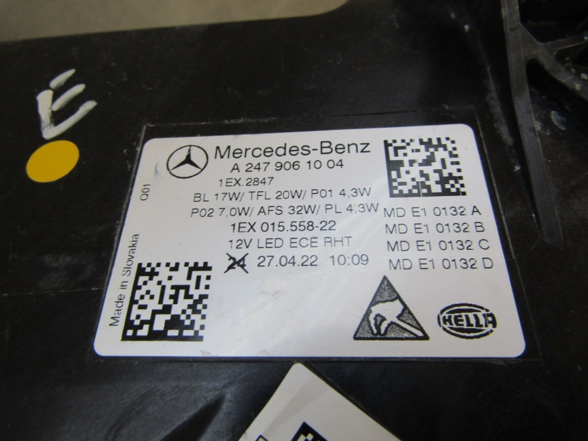 Prednji far Mercedes B klasa W247 Lift LED PERFORMANCE 22- RH A2479061004