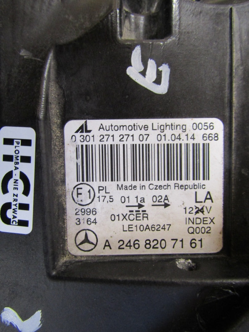 Prednji far MERCEDES B klasa W246 xenon NIE zakretni LH lijevi 11-14 A2468207161