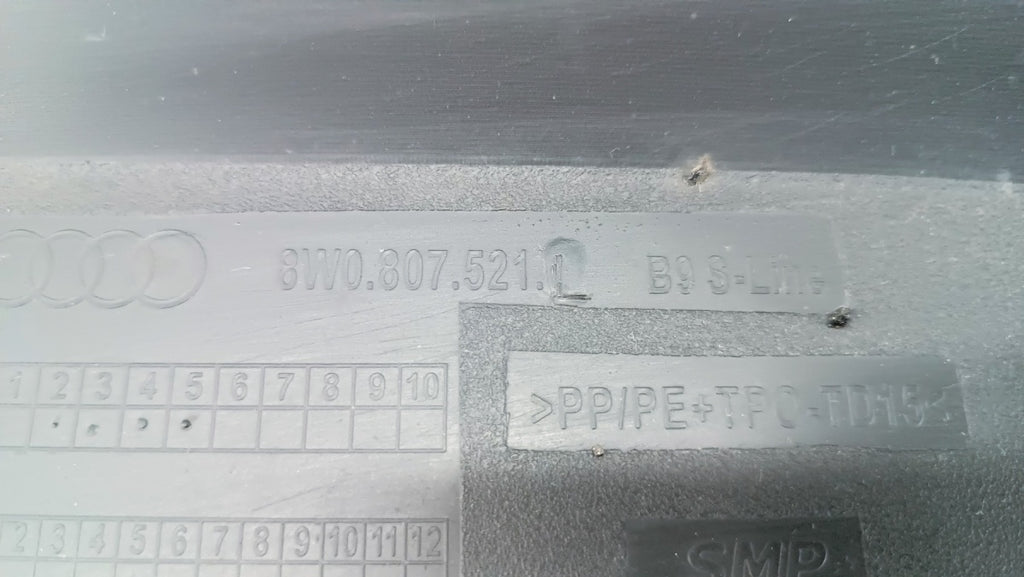 Spojler DOKŁADKA DYFUZOR ZDERZAKA zadnji AUDI A4 B9 S LINE 15-19