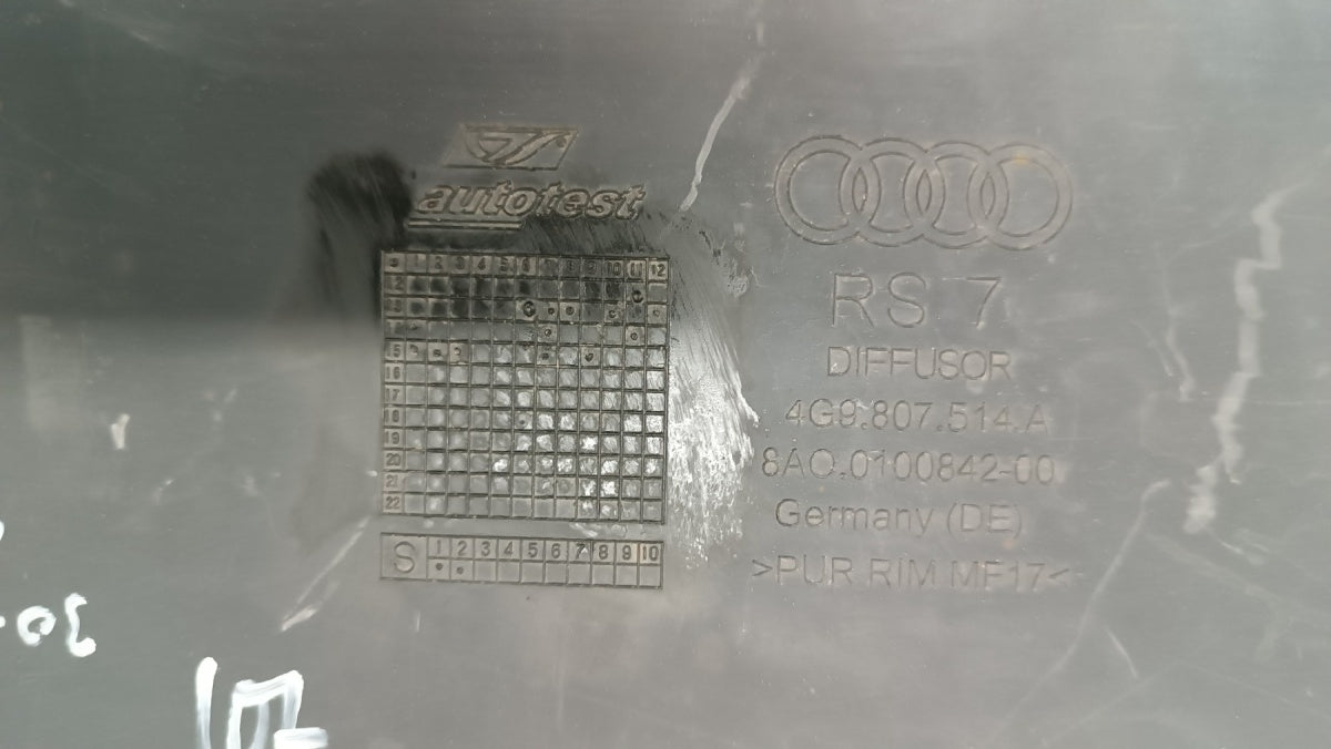 Spojler DOKŁADKA DYFUZOR ZDERZAKA ZDERZAKA zadnji AUDI RS7 10-
