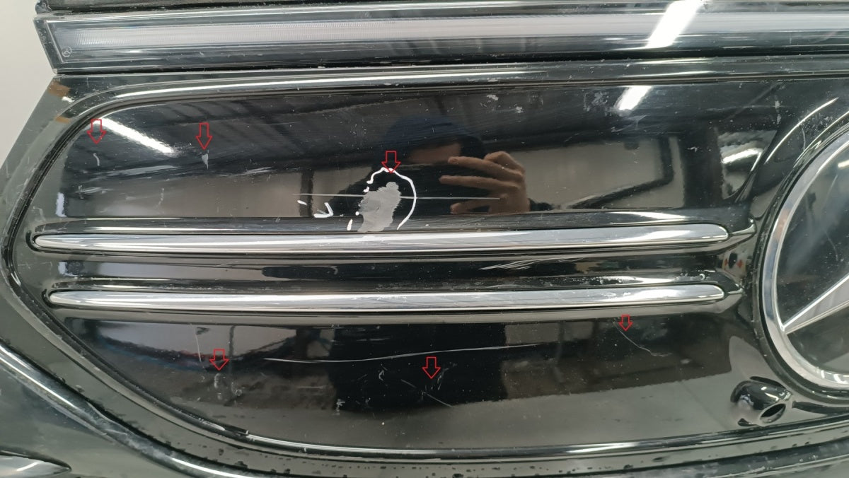 Prednji branik Mercedes EQB W243 AMG 21- /+LED+ ślizgi+wiązka+3PDC